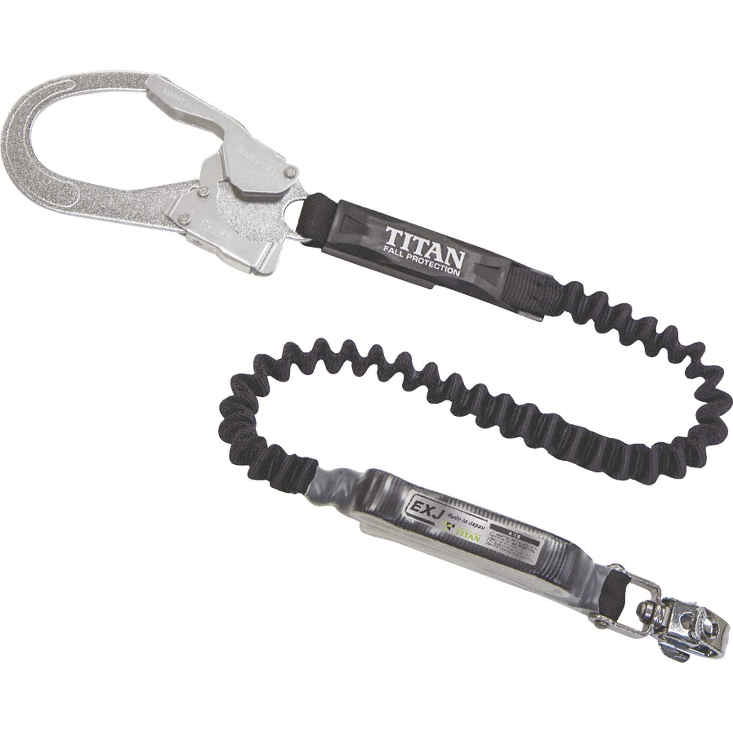 新品 タイタン(TITAN) 新規格 墜落制止用器具 EXJシングル 黒 EXJハーネス用ランヤード HL-EB
