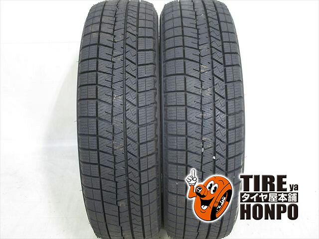 【中古 冬用】2本セット 155/65R14 75Q ダンロップ ウィンターマックスWM03 スタッドレスタイヤ 中古タイヤ