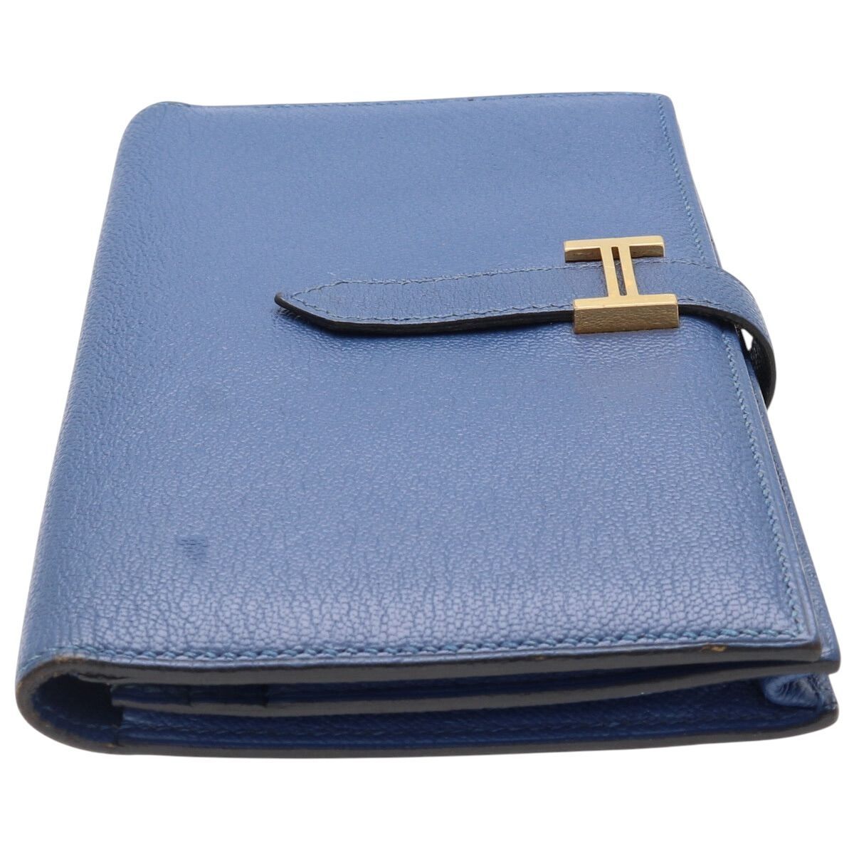 中古】 HERMES エルメス ベアンスフレ X刻印 シェーブル ブルー