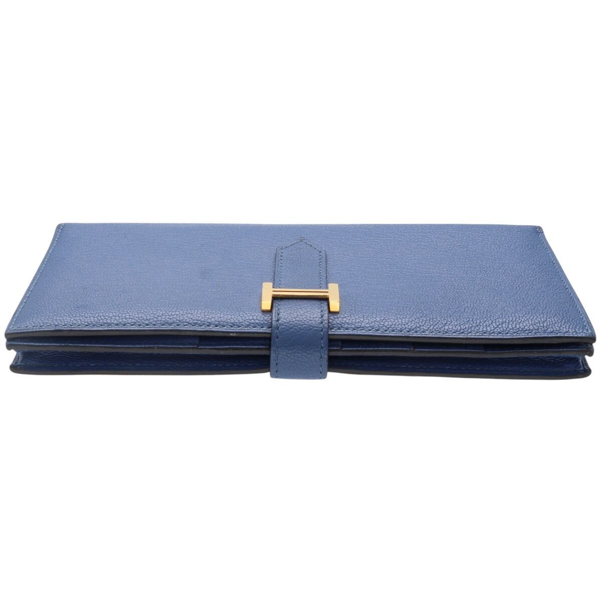 中古】 HERMES エルメス ベアンスフレ X刻印 シェーブル ブルー