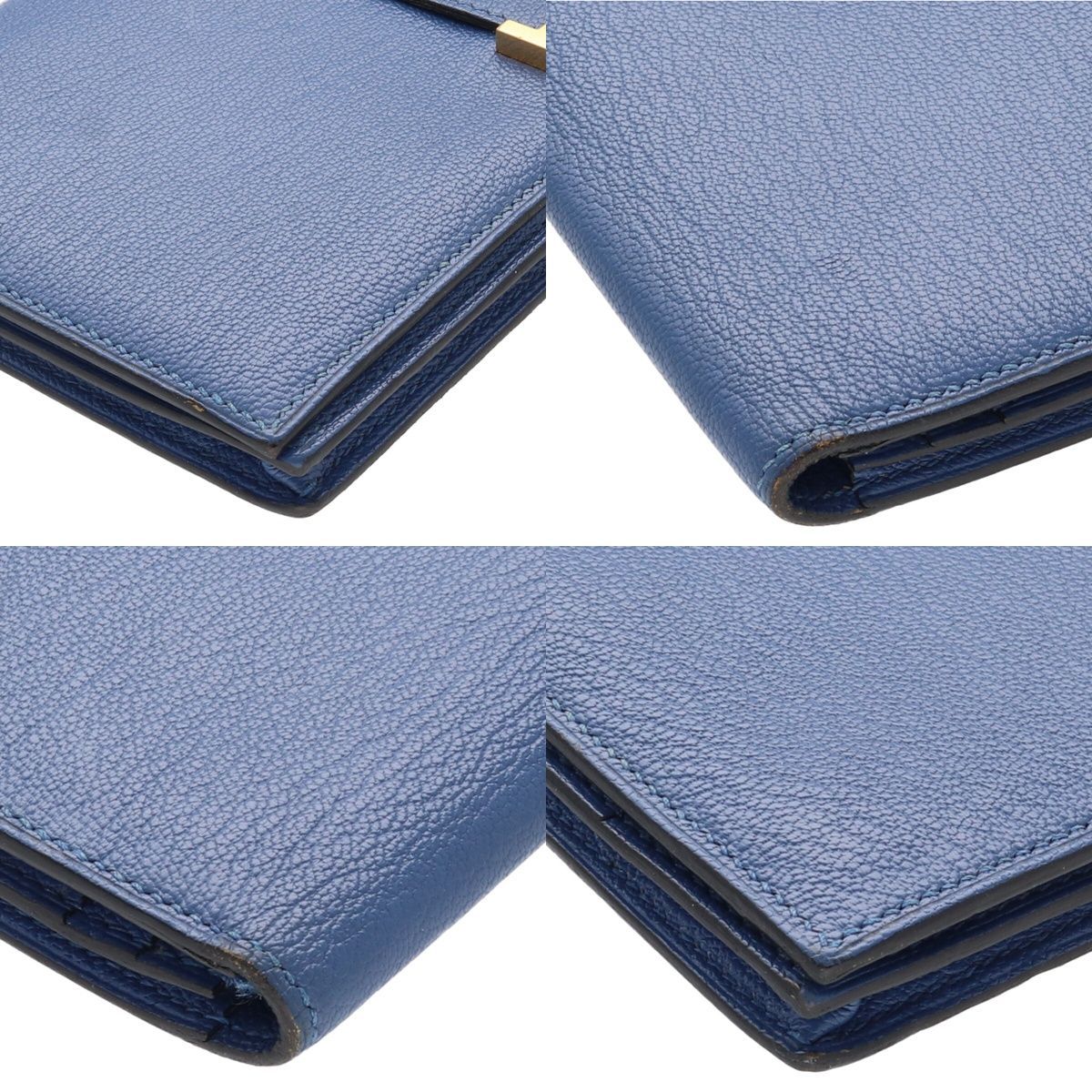 中古】 HERMES エルメス ベアンスフレ X刻印 シェーブル ブルー