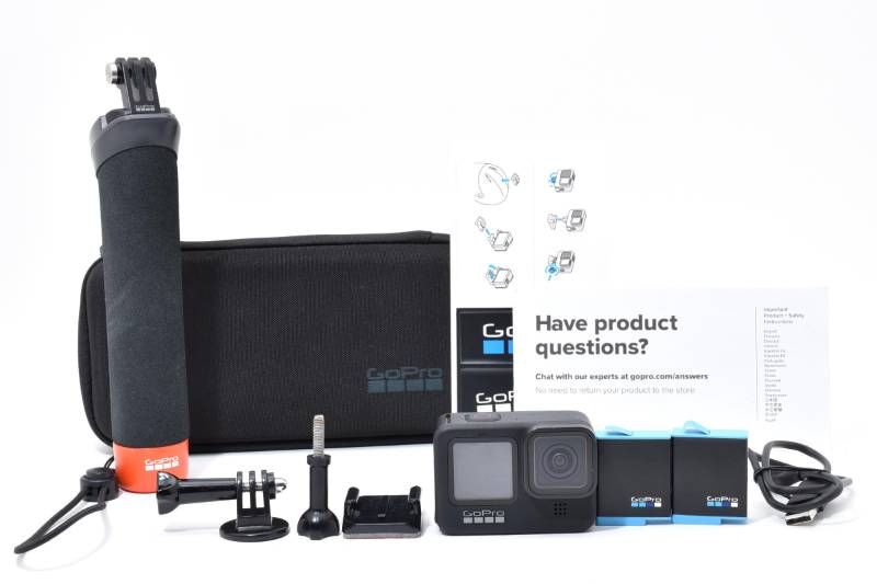 【実用品】GoPro ゴープロ HERO 9BLACK アクションカメラ グリップ付き #4188-7
