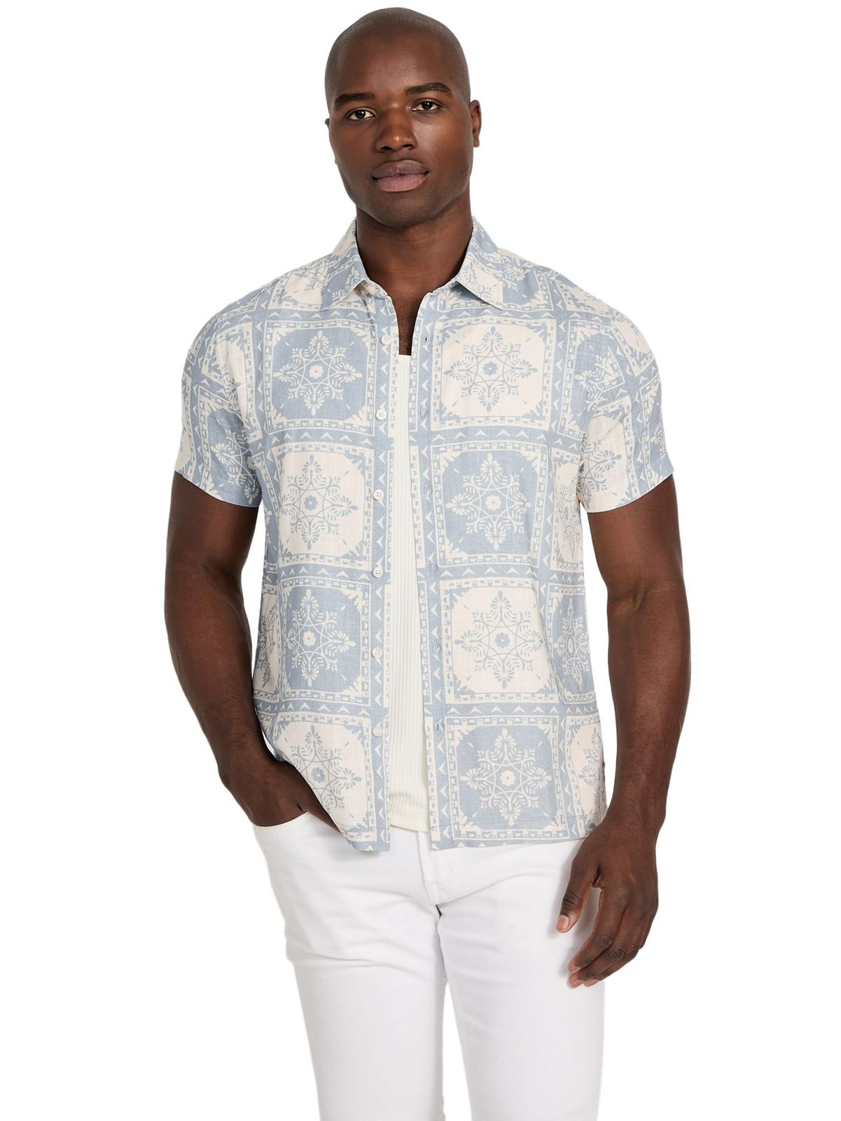新品 [ゲス] SS MOSLEY TILE PRINT SHIRT 18,551円
