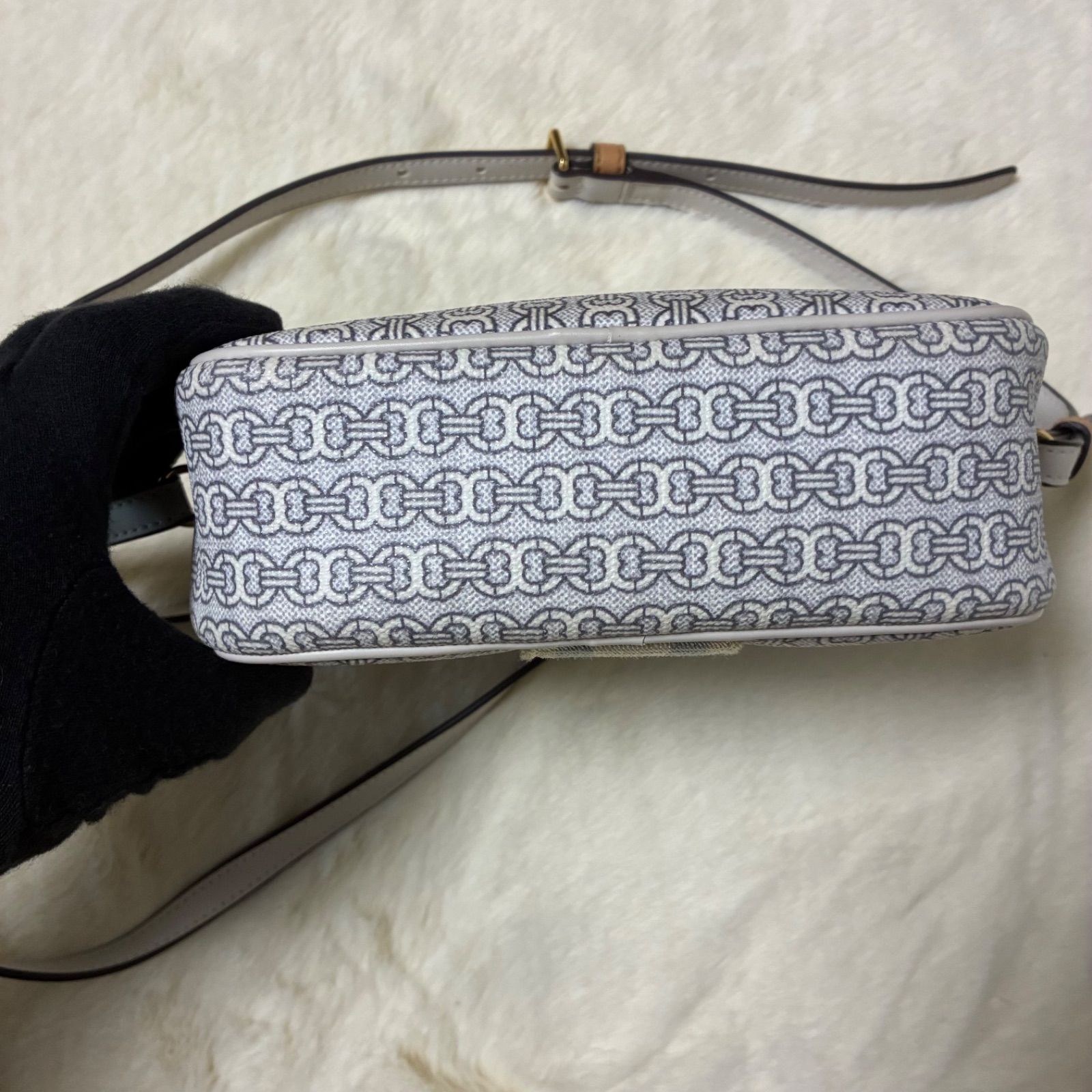 (極美品)大人気、トリーバーチ、ジェミニリンク、2way、PVC、人気色、総柄 トリーバーチ TORY BURCH GeminiLink ジェミニリンクキャンバス PVC