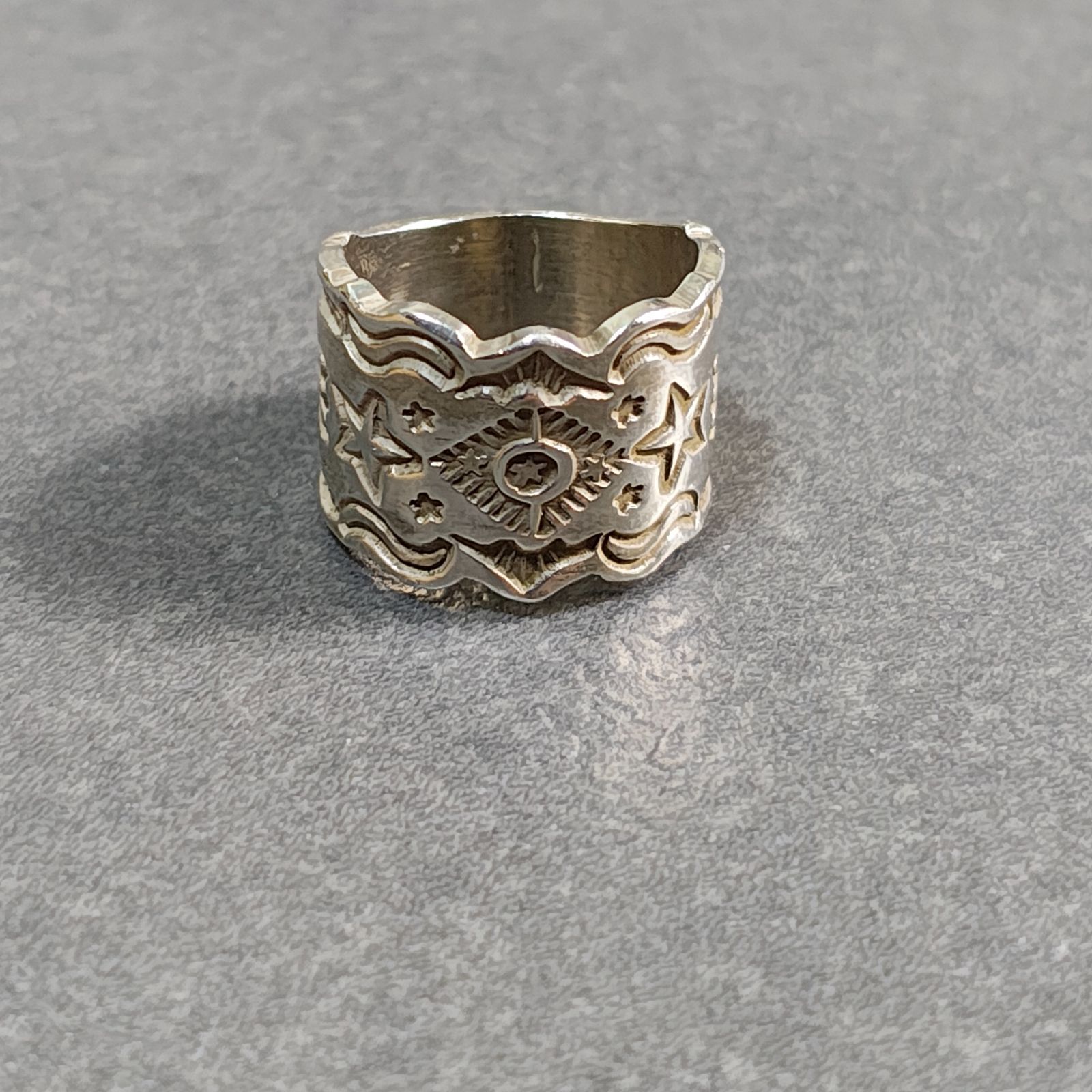 Gary Reeves ゲーリーリーブス リング 約16号 ナバホ族 NAVAJO スターリングシルバー ユニセックス メンズ レディース アクセサリー インディアンジュエリー