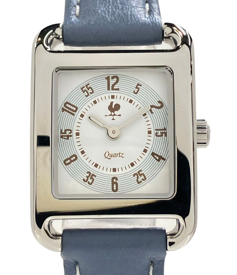 美品 イダウォッチ 腕時計 クオーツ ホワイト レディース IDA watch