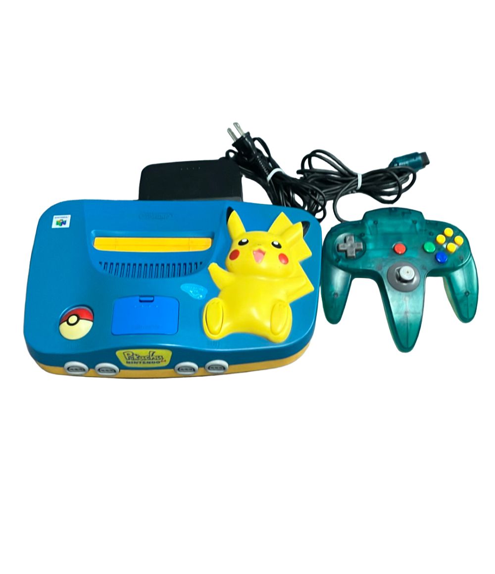 訳あり ニンテンドー ピカチュウNINTENDO64 ブルー&イエロー ゲームハード