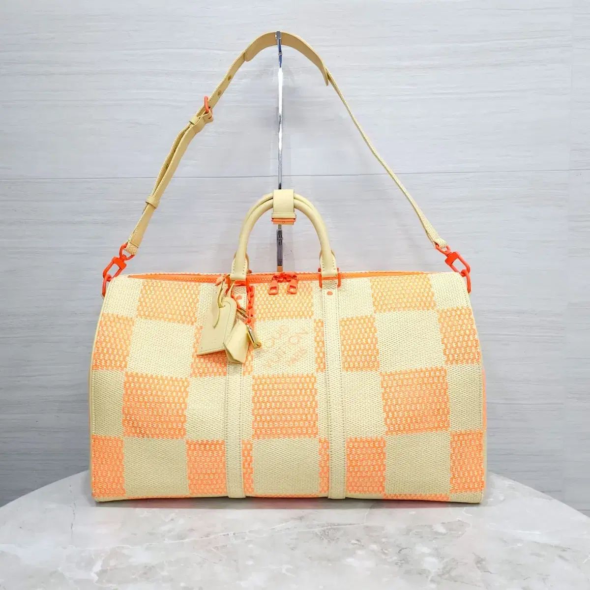 LOUIS VUITTON ルイ　ヴィトン　キーポル　ダミエ　ラフィア ルイヴィトン 限定モデル ダミエ ウーブン ラフィア バンドリエール
