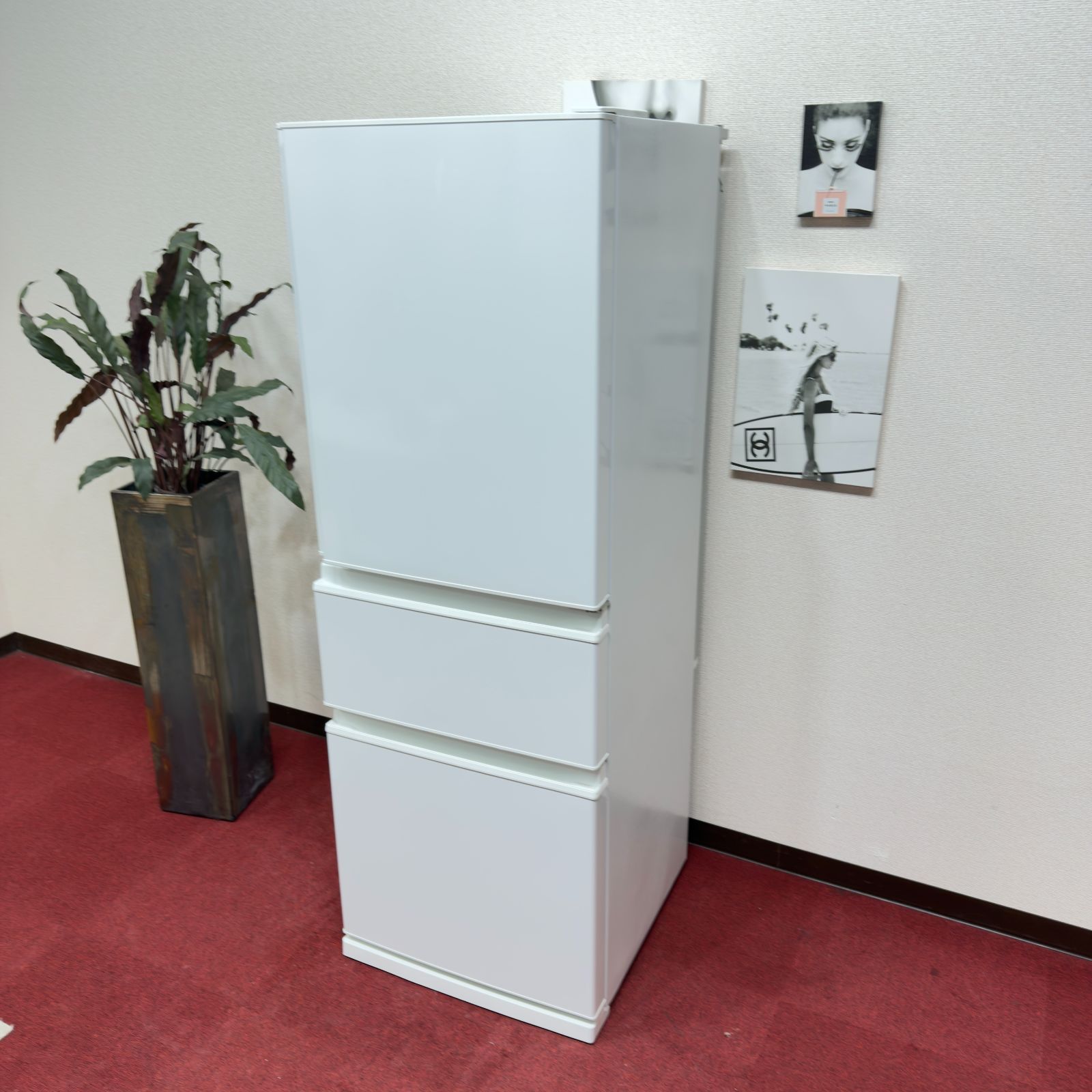 東京23区送料無料 超美品三菱2022年製3ドア冷蔵庫 製氷機有330L 分解