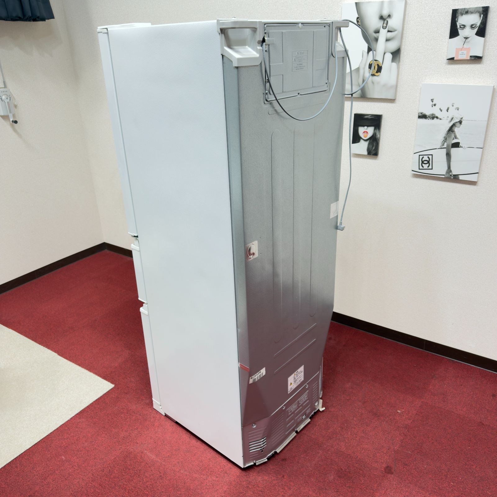 東京23区送料無料 超美品三菱2022年製3ドア冷蔵庫 製氷機有330L 分解