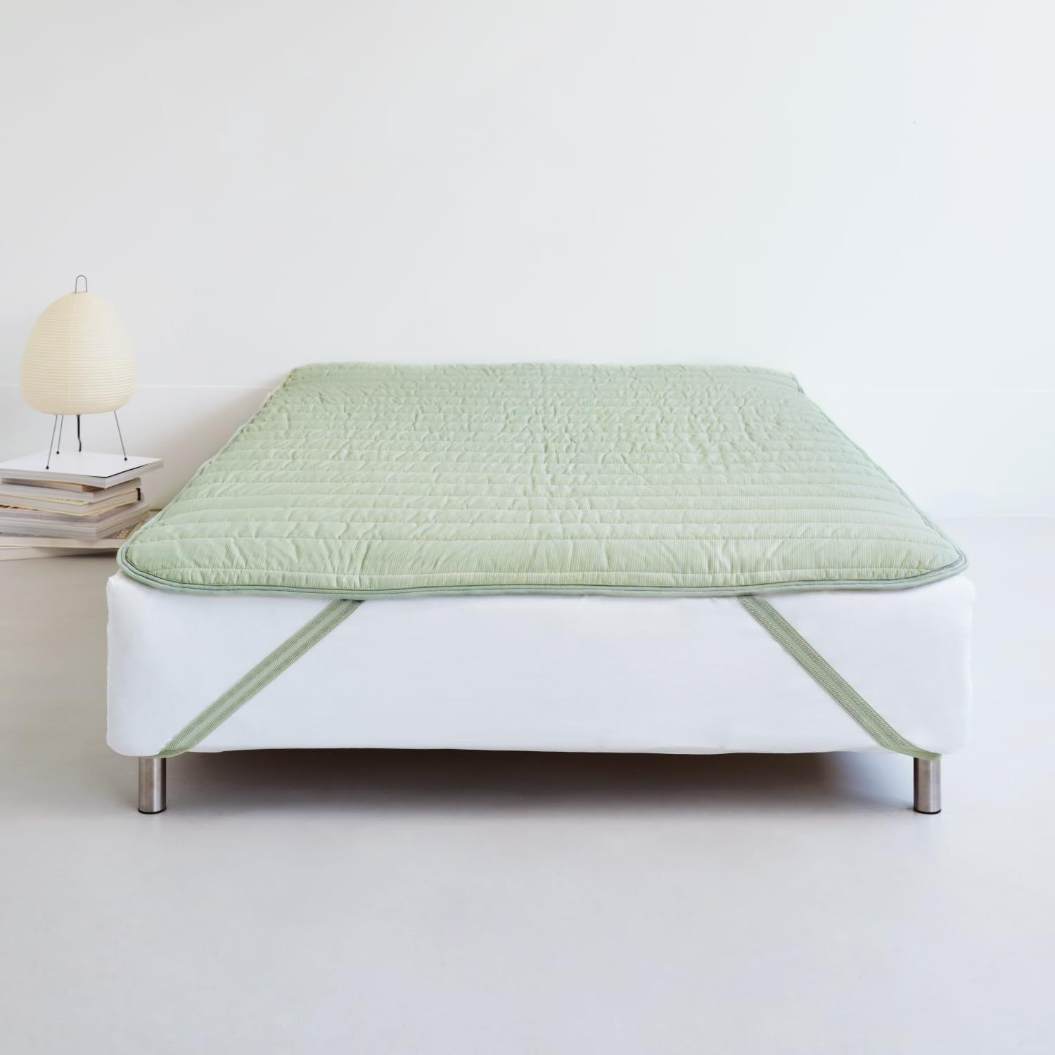新品 nishikawa 【 西川 】 hauu ひんやり冷感 敷きパッド セミダブル 洗える クール 接触冷感 ズレにくい 四隅カラーゴム付き グリーン CM15061571