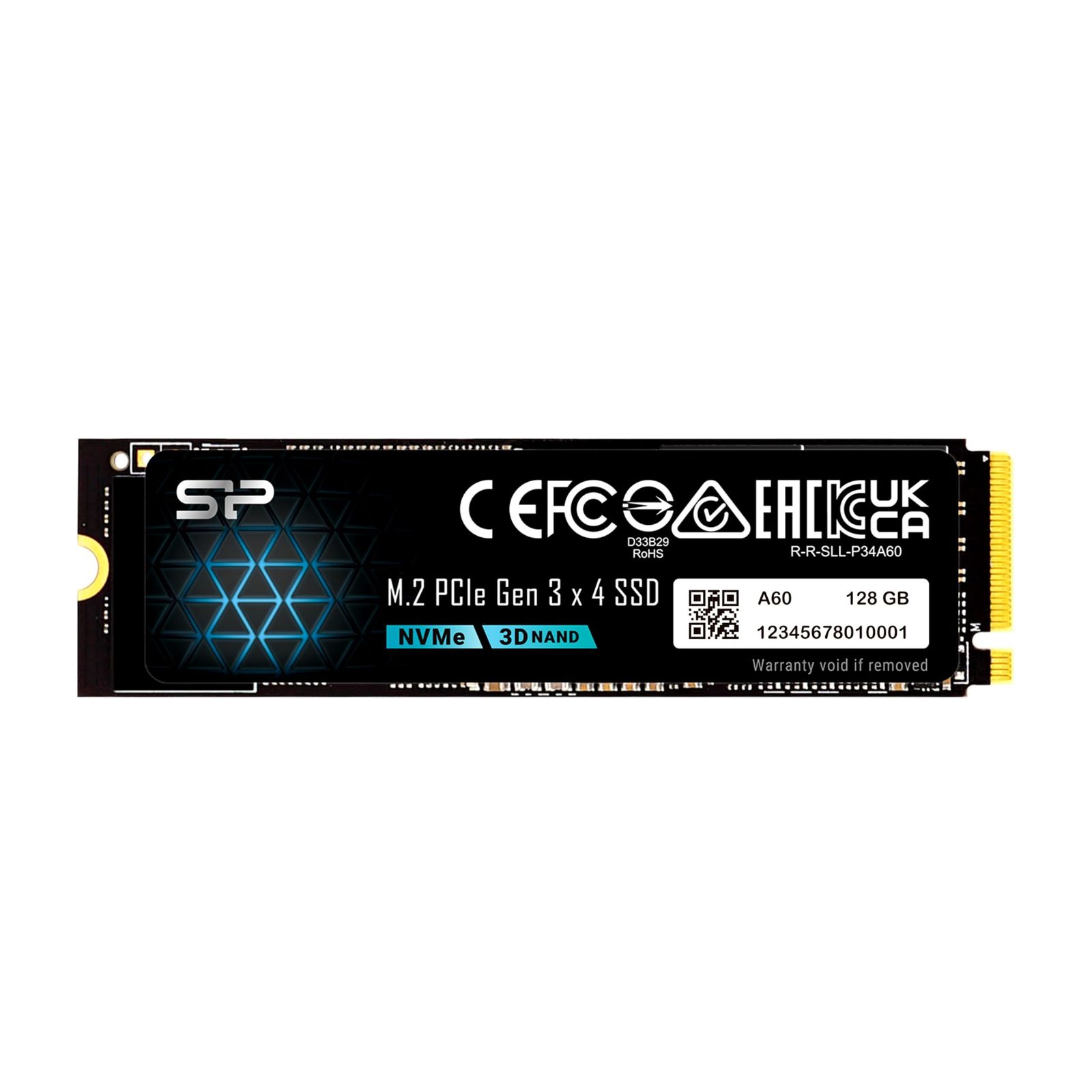 新品 Silicon Power (シリコンパワー) 128GB NVMe M.2 PCIe Gen3x4 2280 SSD (SP128GBP34A60M28)