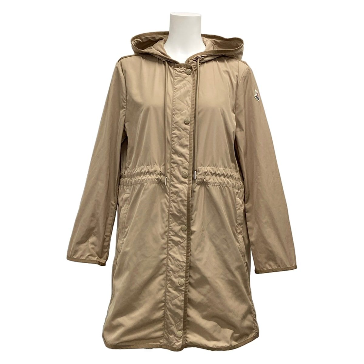 MONCLER(モンクレール) コート サイズ1 S レディース美品 LEBRIS ベージュ 長袖/ジップアップ/パイピング/春/秋