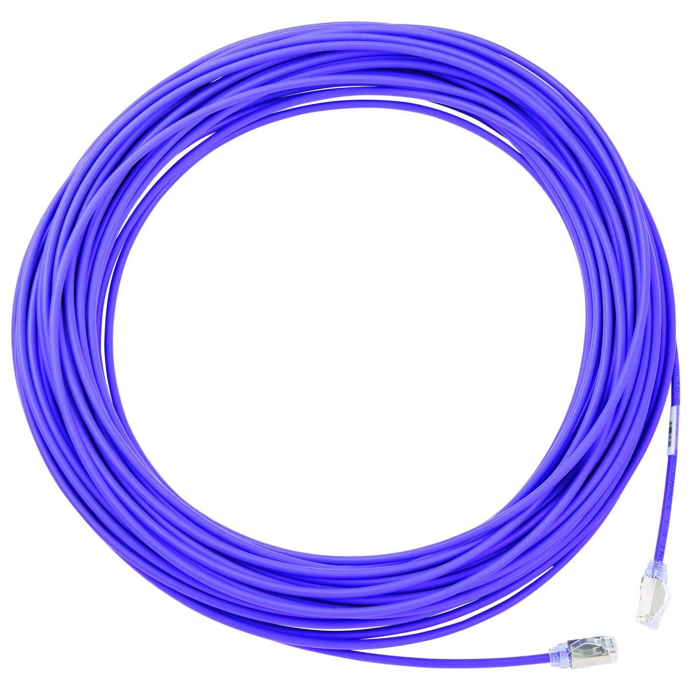 新品 パンドウイット シールド LANケーブル Cat6A 超極細 プロ仕様 30m 紫 STP28X30MVL