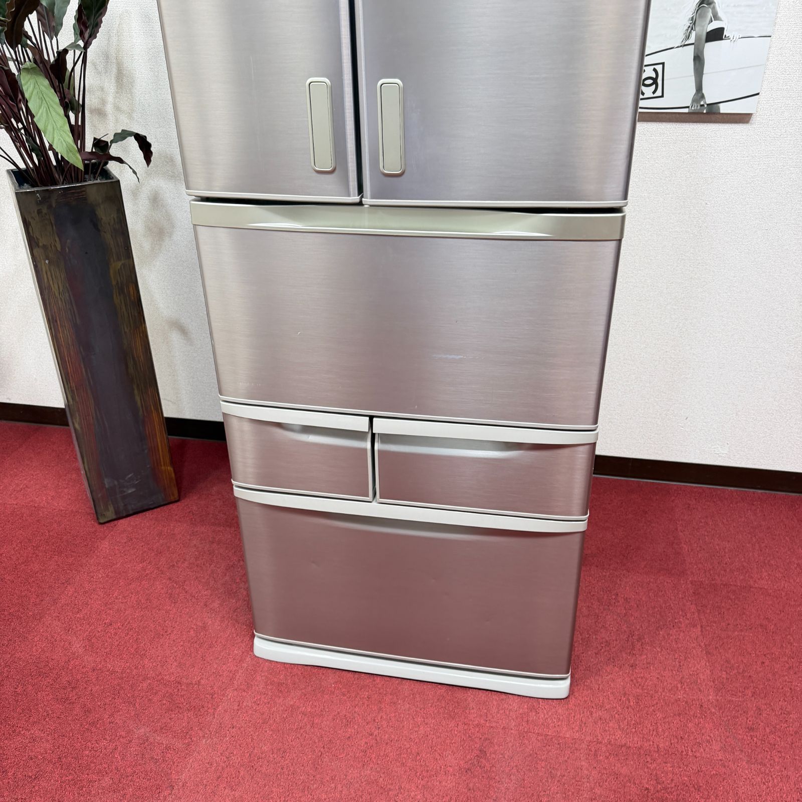 東京23区送料無料 美品東芝2015年製6ドア大型冷蔵庫 510L製氷機有 動作