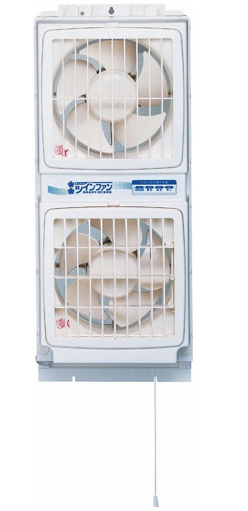 新品 高須産業 窓用換気扇ツインファン 同時給排形 FMT-200P 付属品(mm)(長)サッシ470-2本(短)サッシ350-2本 取付可能窓枠高さ(mm)690～1450
