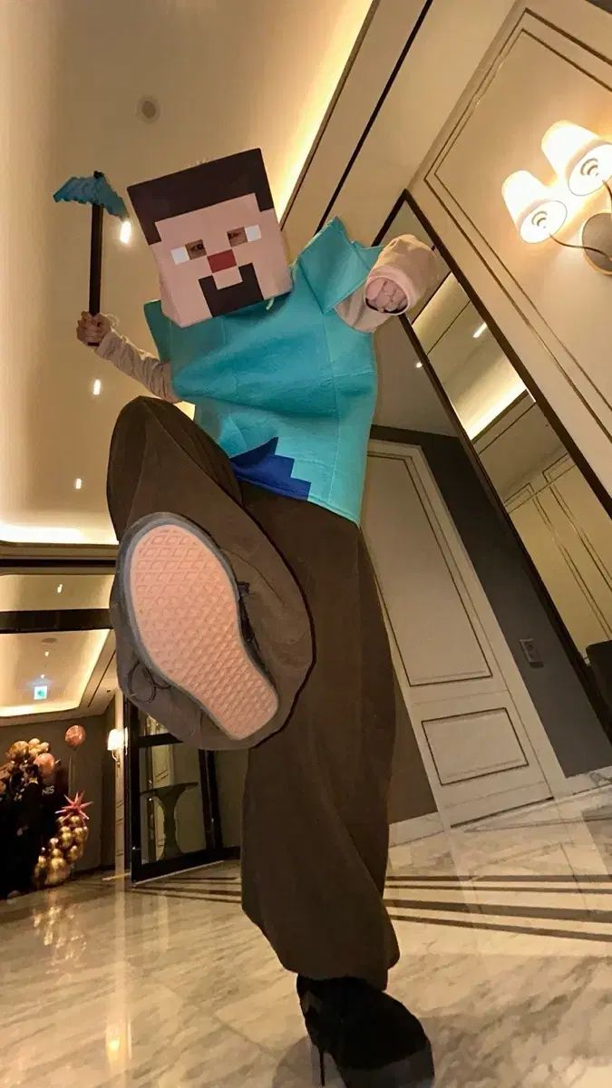 Minecraft（マインクラフト）コスプレセット (武器含む) トップス + マスク