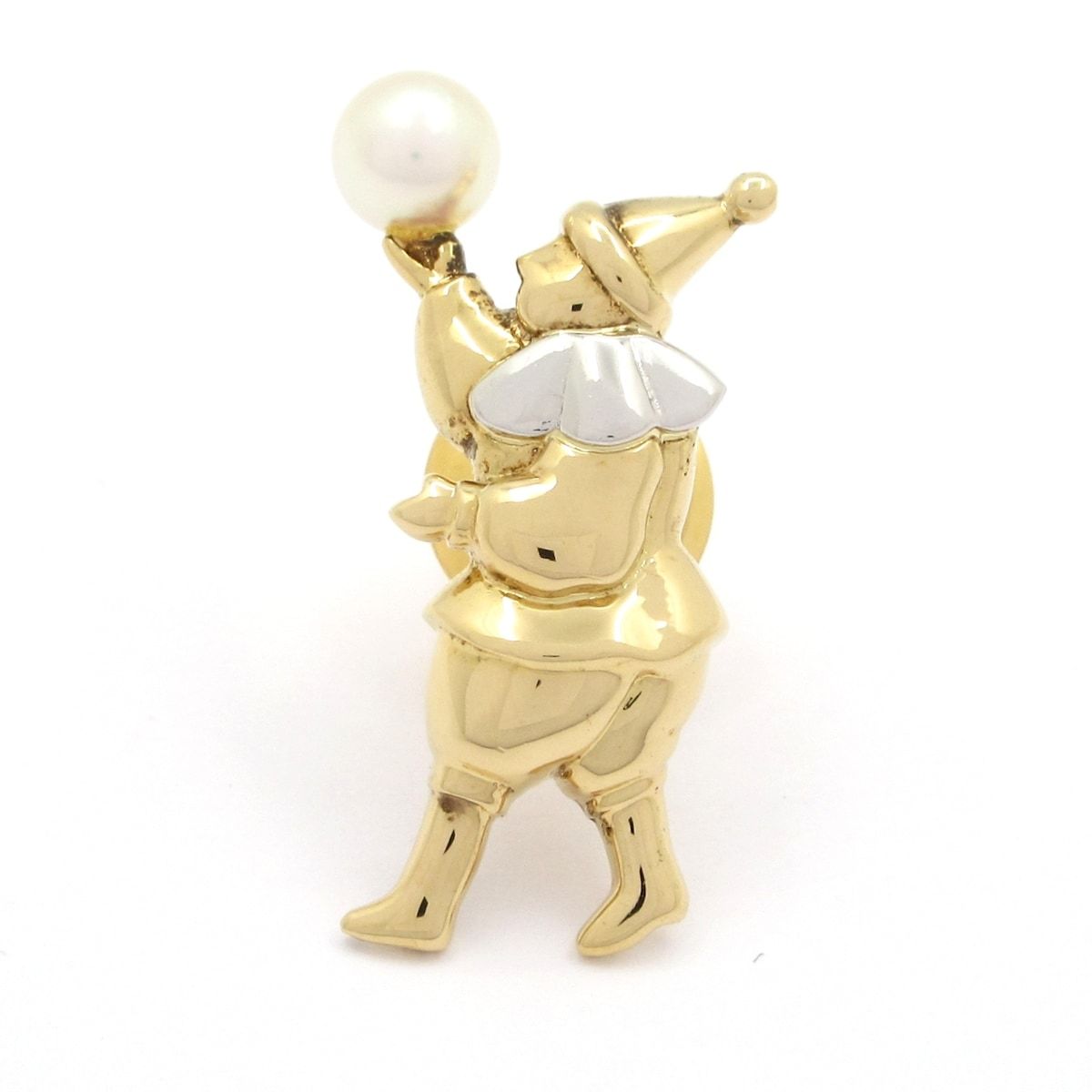 mikimoto(ミキモト) ブローチ美品 - K18YG×Pt950×アイボリー サーカス
