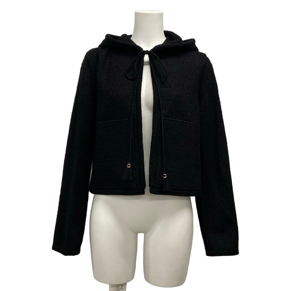 CELINE(セリーヌ) ポンチョ サイズ36 S レディース美品 - 黒 冬 コットン、ウール