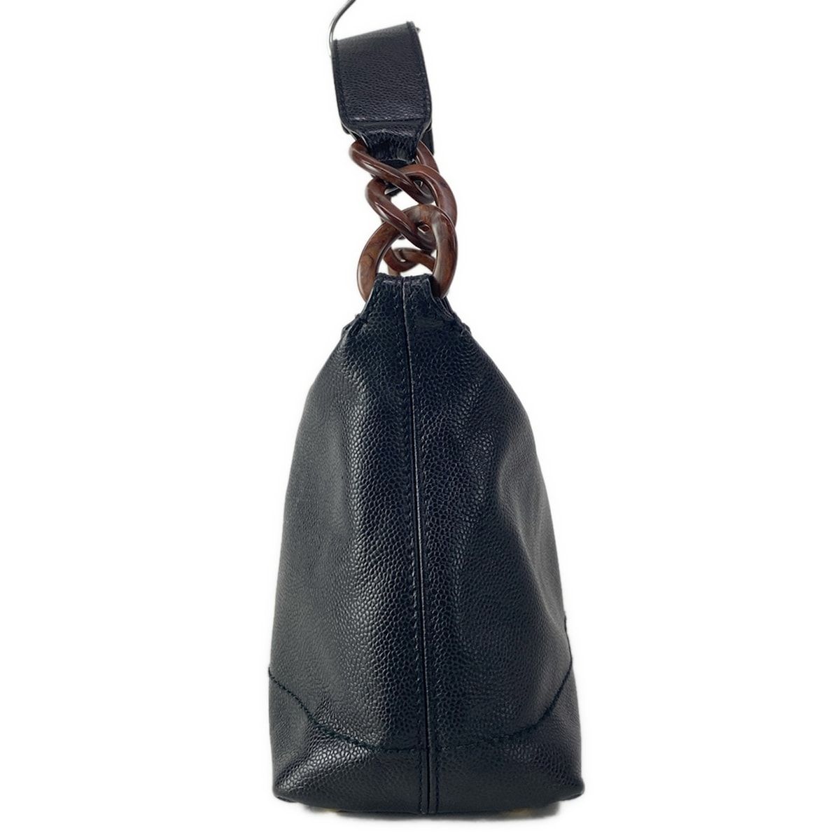 CHANEL(シャネル) ハンドバッグ - 黒 ココマーク/プラスチックチェーン 