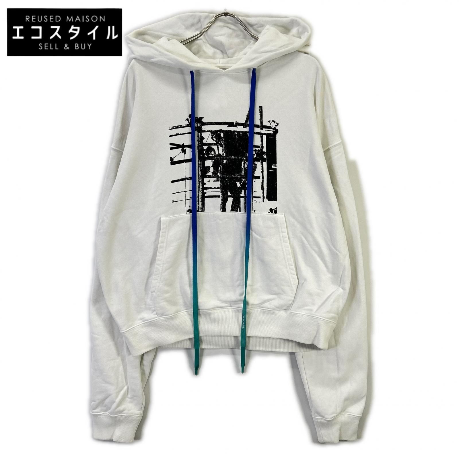 OFF-WHITE オフホワイト OMBB037F19E30007 19AW ホワイト Scaffolding Over Hoodie L