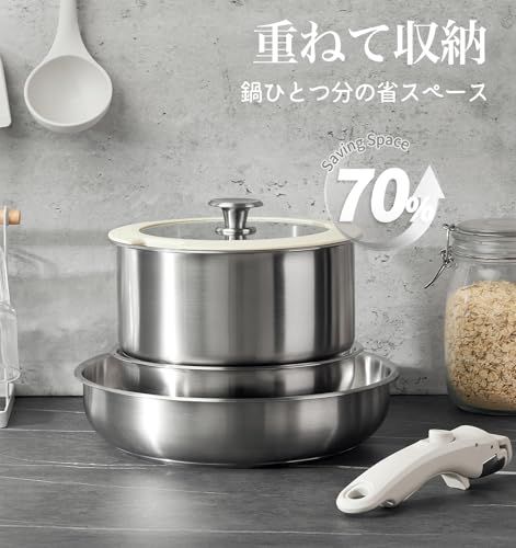 KOCH SYSTEME CS ステンレス フライパン セット 7点 鍋セット とっての