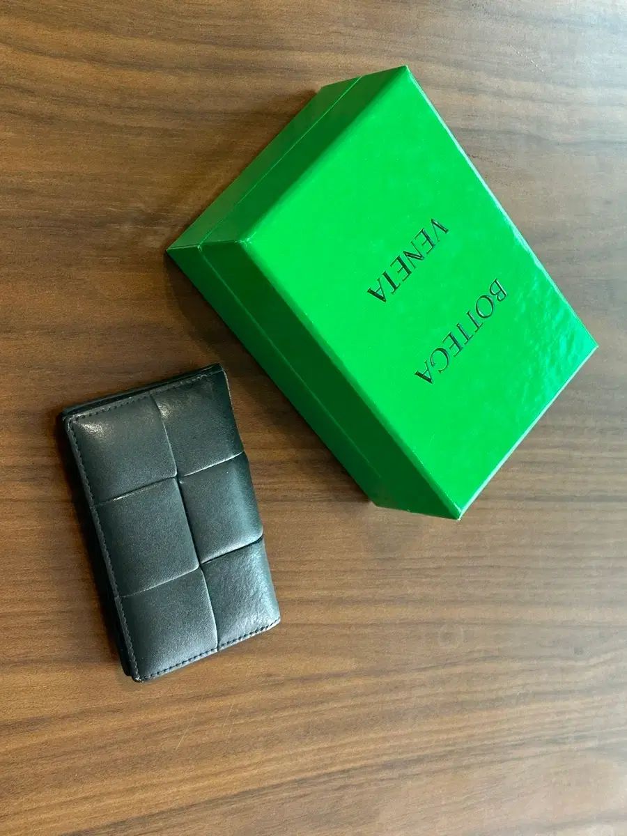 BOTTEGA VENETA ボッテガ・ヴェネタ フラップ カードウォレット DARKモス フルセット