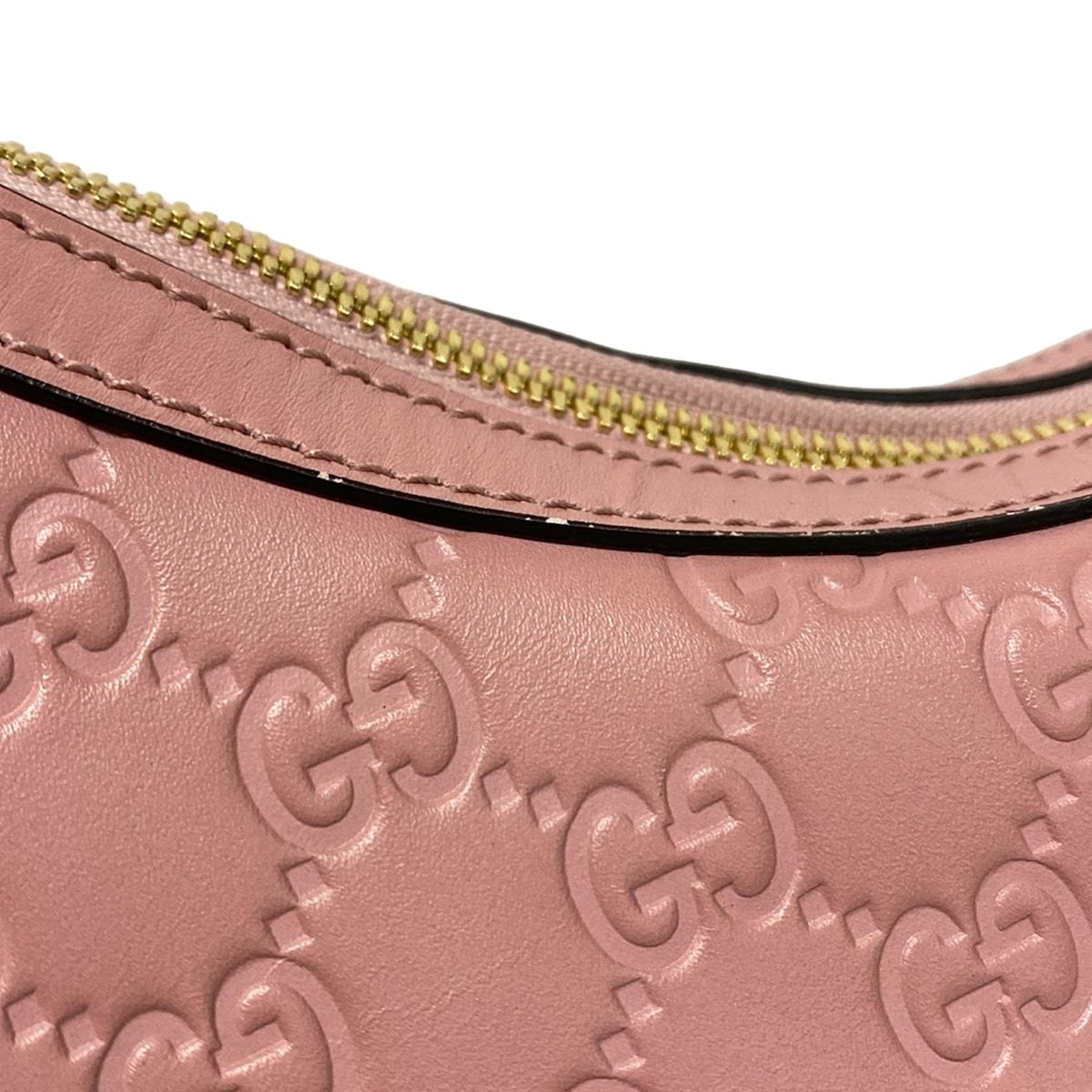 GUCCI(グッチ) ショルダーバッグ シマライン 414930 ピンク レザー 