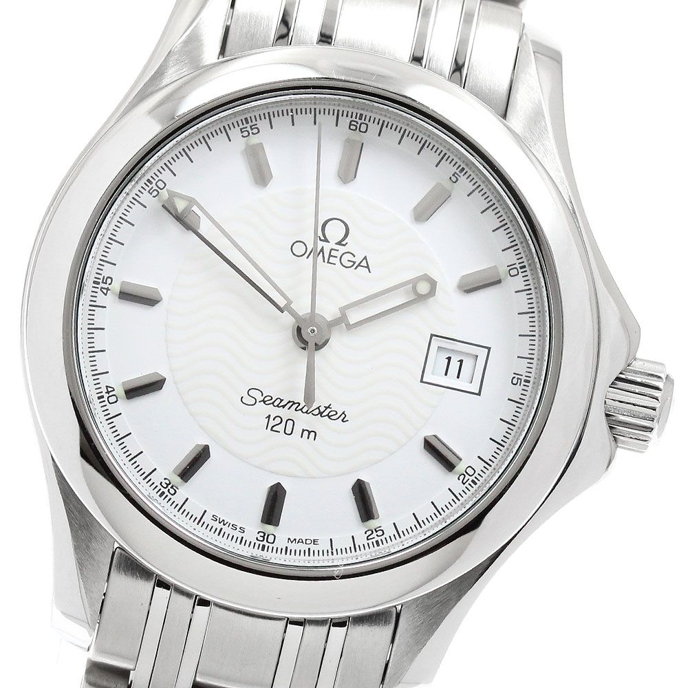 オメガ OMEGA 2571.21 シーマスター120M デイト クォーツ レディース 美品 _960145