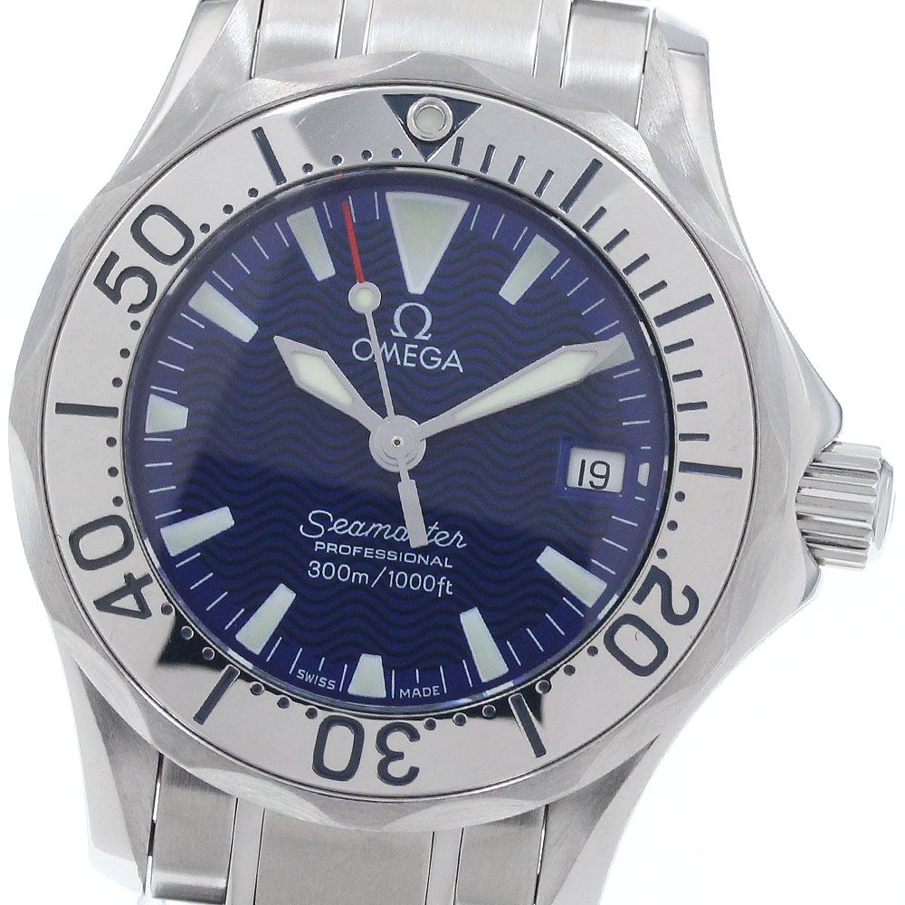 オメガ OMEGA 2285.80 シーマスター300ｍ デイト クォーツ レディース 美品 保証書付き_961085