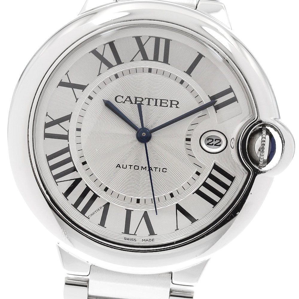 カルティエ CARTIER W69012Z4 バロンブルーLM デイト 自動巻き メンズ _958628