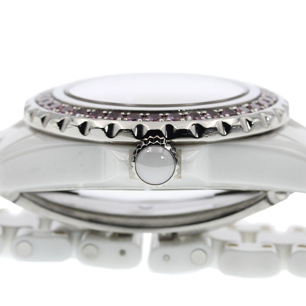 シャネル CHANEL H1181 J12 ピンクサファイアベゼル クォーツ