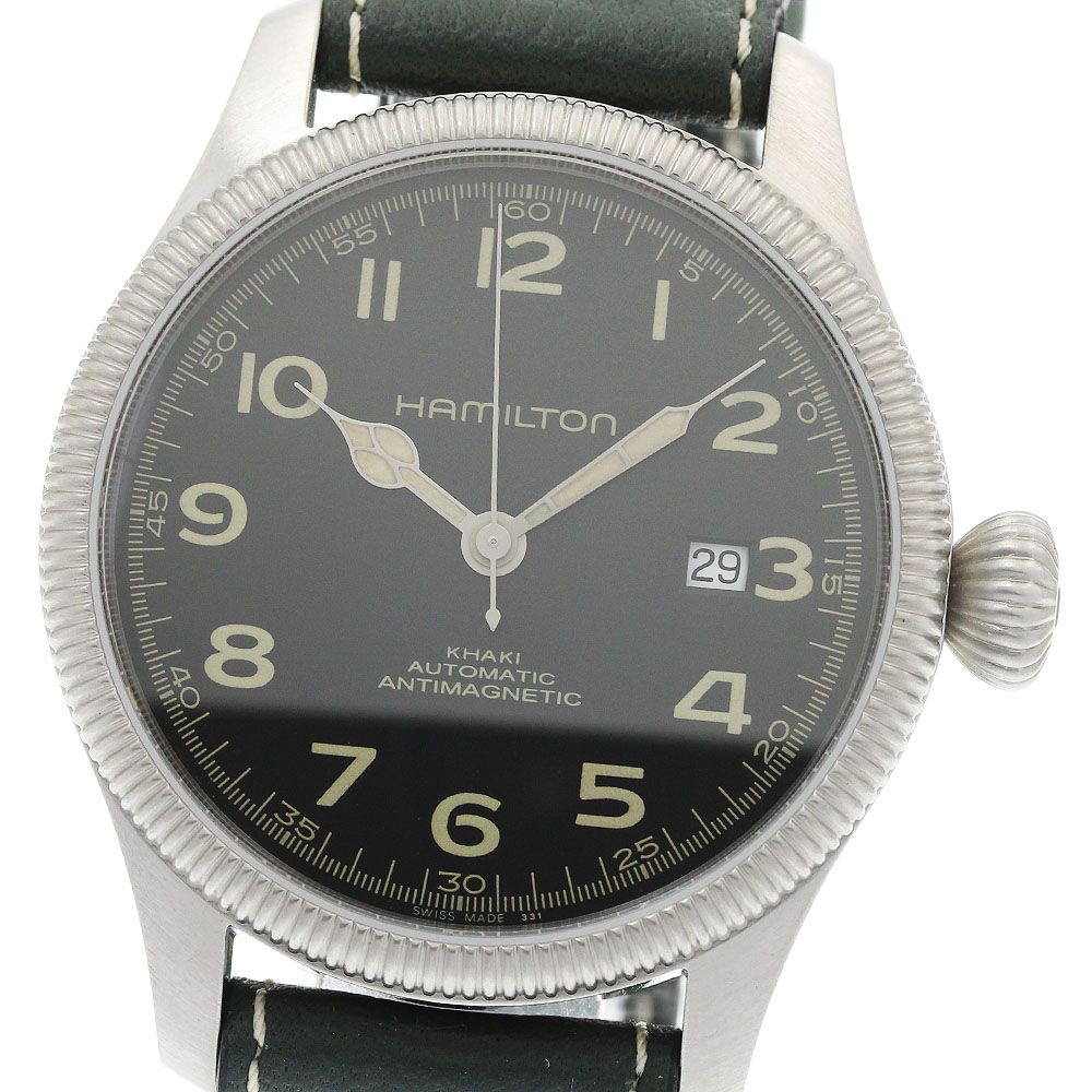 ハミルトン HAMILTON H604551 カーキ チームアース デイト 自動巻き メンズ 美品 箱付き_958323