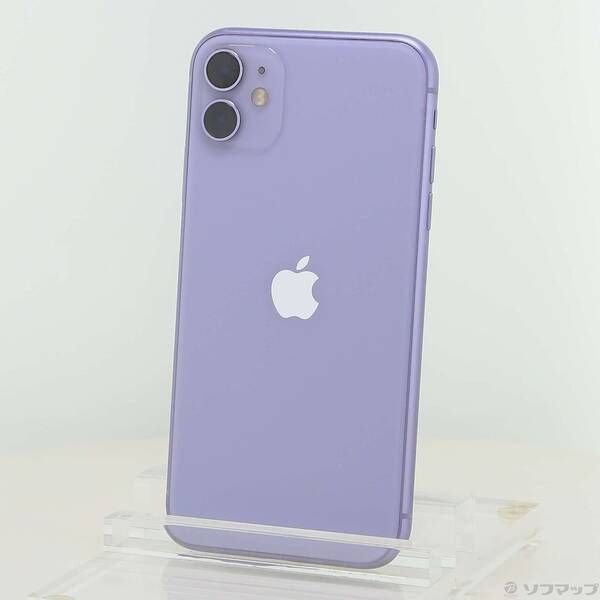 iPhone11 128GB パープル　simフリー　前面上部にモヤあり ソフマップ 〔中古品〕 iPhone11 128GB パープル MWM52J／A SIMフリー