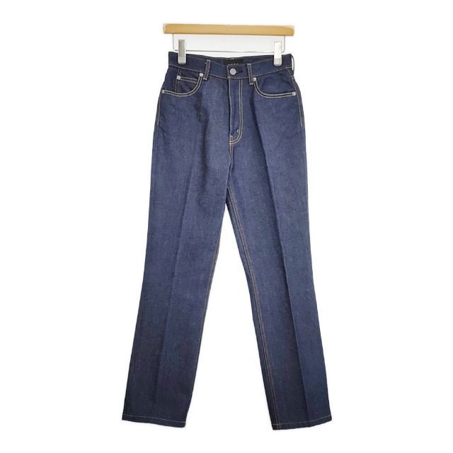 N.O.R.C 新品 ストレートデニムパンツ 定価16000円 センタープレス サイズ26 デニムパンツ ネイビー レディース ノーク【中古】6-0509G∞