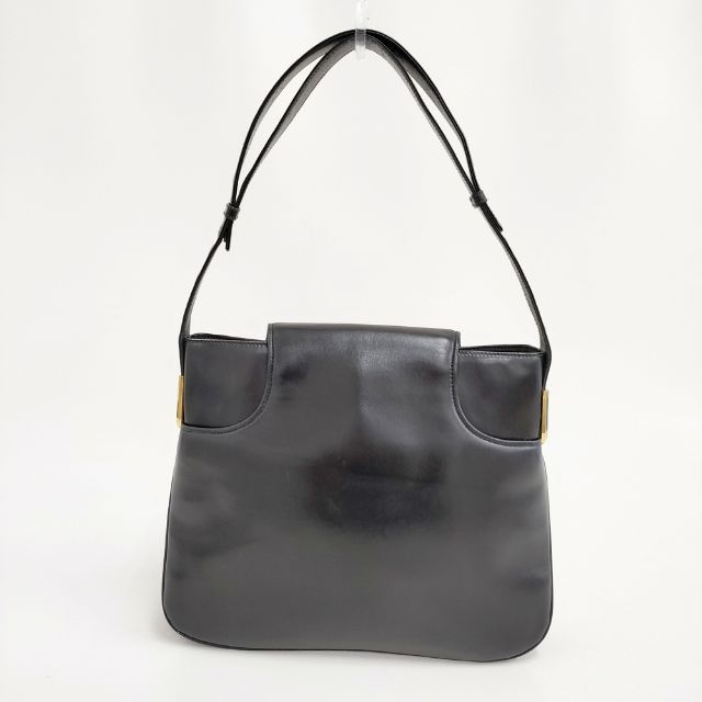 GUCCI オールドグッチ ヴィンテージ レザー ショルダーバッグ ブラック