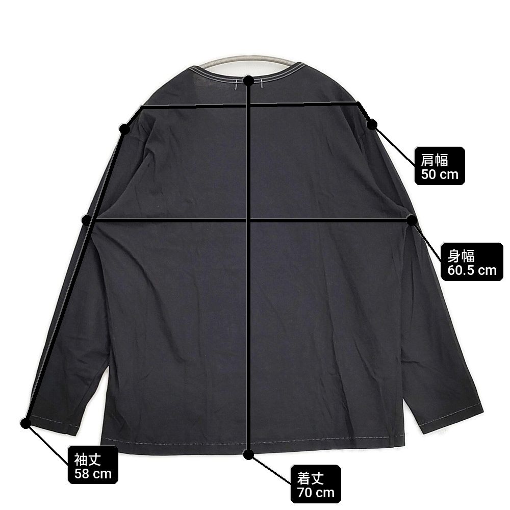 Yohji Yamamoto POUR HOMME HH-T03-077 サイズ3 ステッチ 長袖Tシャツ