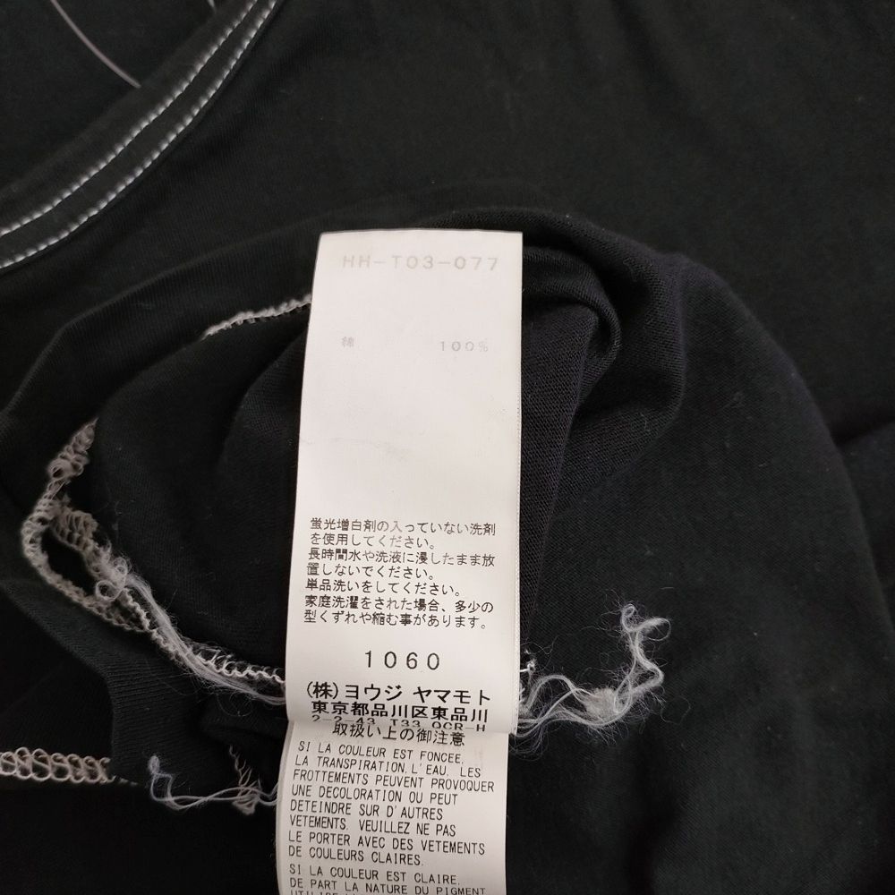 Yohji Yamamoto POUR HOMME HH-T03-077 サイズ3 ステッチ 長袖Tシャツ