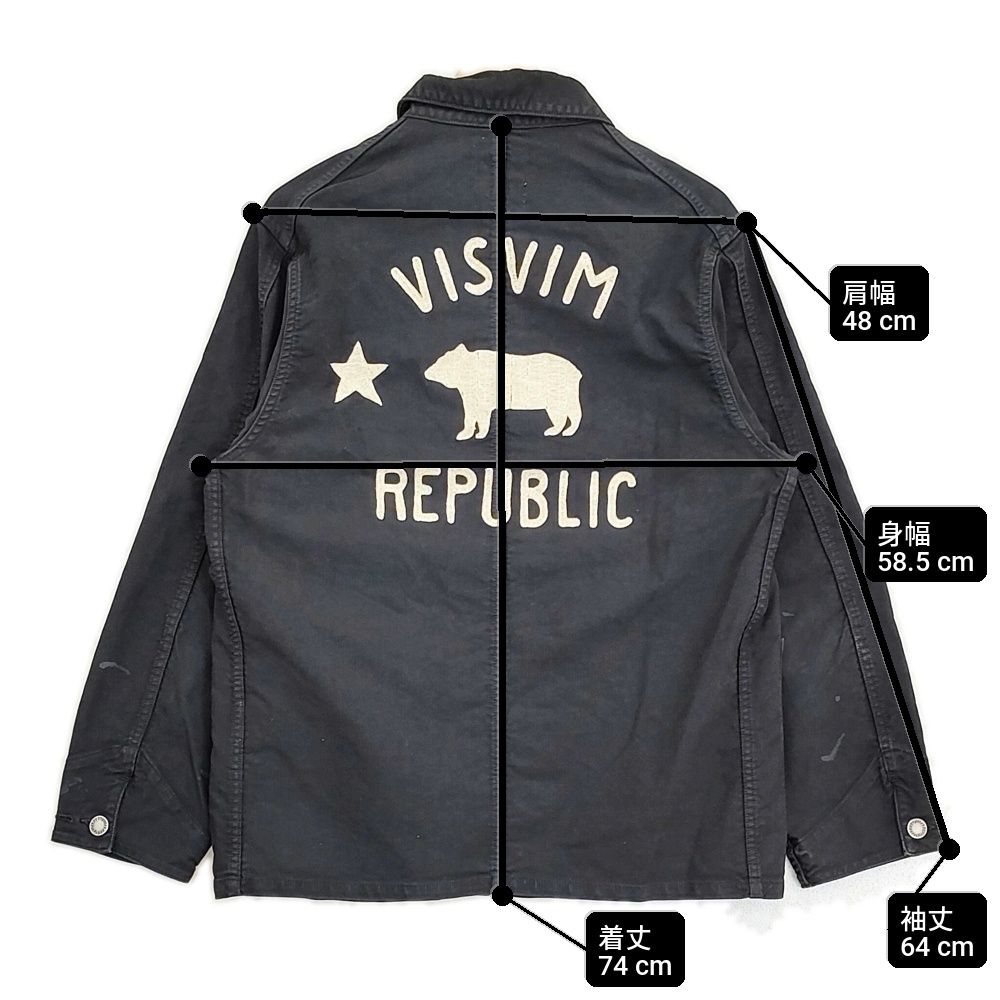 VISVIM COVERALL DMGD G.CORDS バック刺繍 サイズ2 定価330000円