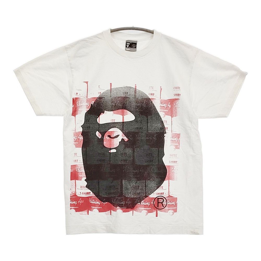激レア 青山限定 A BATHING APE 手刷り TシャツMad Face A BATHING APE - BAPE 青山限定 手刷り 特大 APE HEAD Tシャツ
