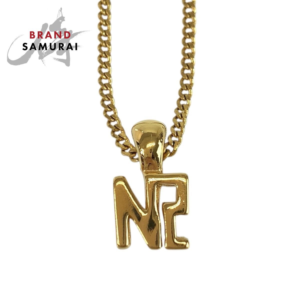 ニナリッチ　K18　刻印　ネックレス　ゴールド　NINA RICCI　美品 美品 NINA RICCI ニナリッチ ロゴモチーフ ゴールド メッキ ネックレス