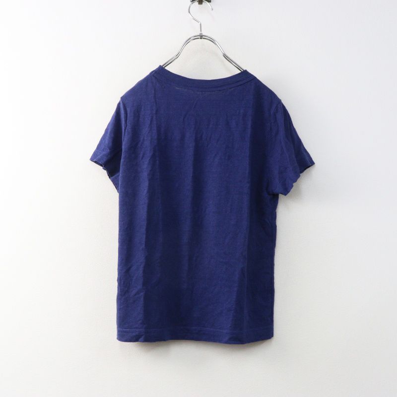45R フォーティファイブアール 染色加工 リネン半袖Tシャツ 2 ネイビー