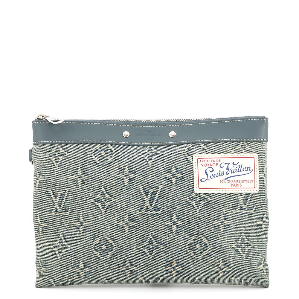ルイヴィトン クラッチバッグ モノグラム・ウォッシュデニム ポシェット・トゥ・ゴー M82313 LOUIS VUITTON ヴィトン バッグ