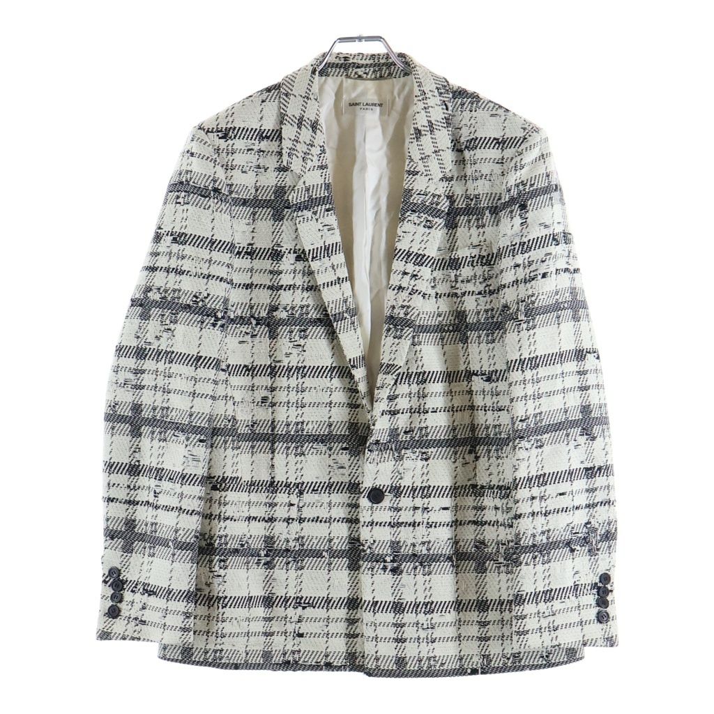 SAINT LAURENT PARIS ツイードテーラードジャケット 38 SAINT LAURENT PARIS (サンローランパリ) ツイード テーラード