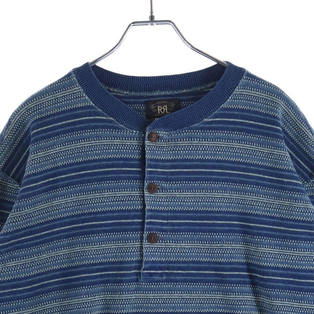 RRL (ダブルアールエル) STRIPED COTTON HENLEY SWEATER ヘンリー