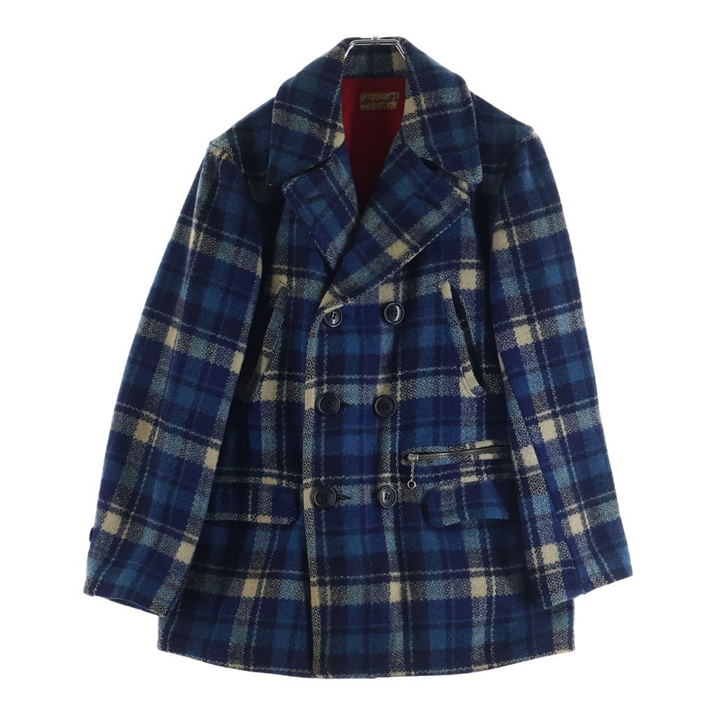VINTAGE (ヴィンテージ) 60S VINTAGE SEARS BOYVILLE ヴィンテージ ウール チェック Pコート ネイビー