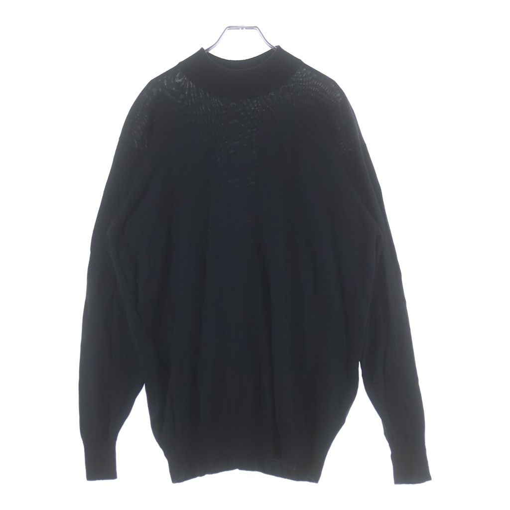 JOHN SMEDLEY (ジョンスメドレー) モックネック ウールニットセーター ブラック