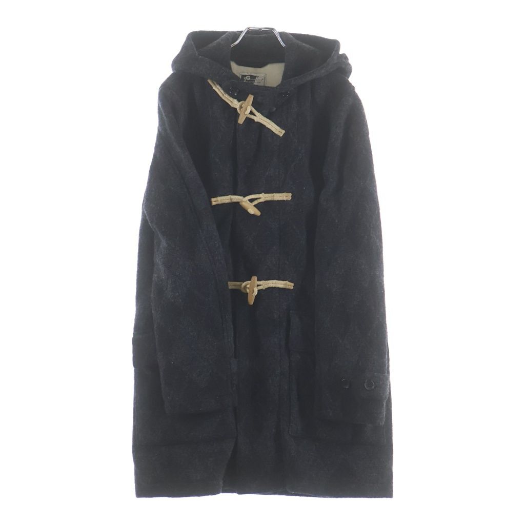 Engineered Garments (エンジニアド ガーメンツ) アーガイルチェック ウール フーデッドダッフルコート グレー