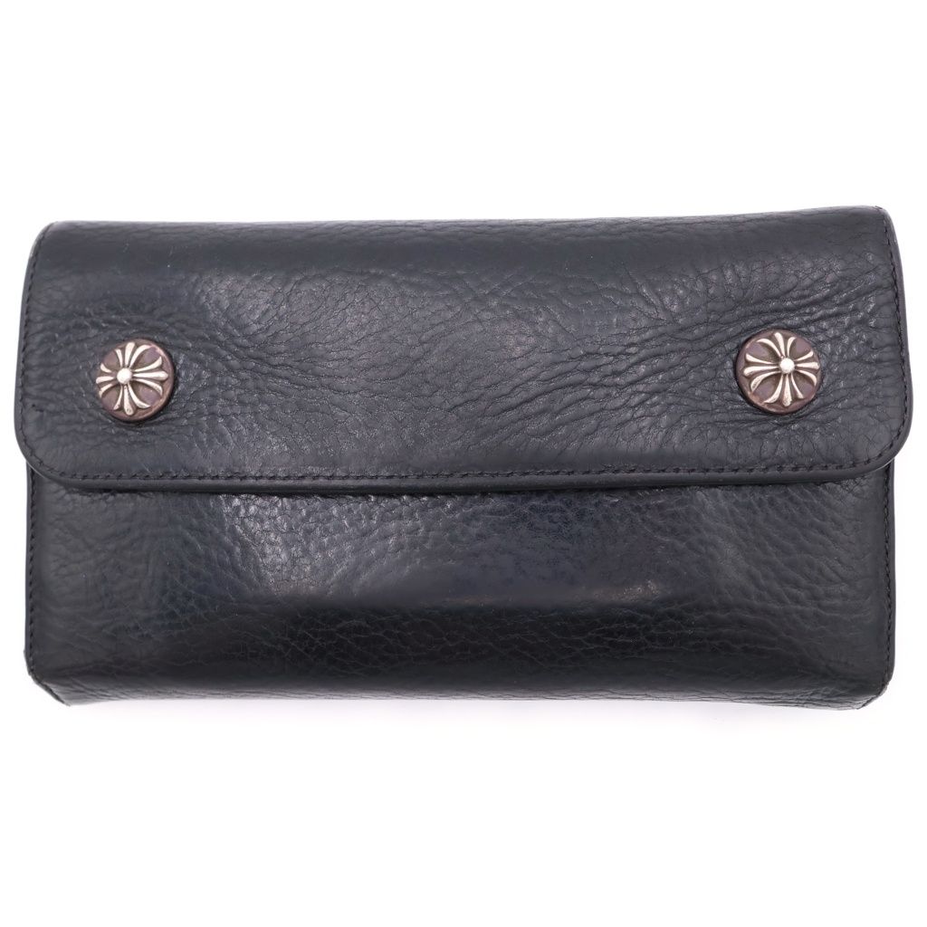CHROME HEARTS (クロムハーツ) WAVE ウェーブ レザーウォレット 財布 ブラックBCA375 103,950円
