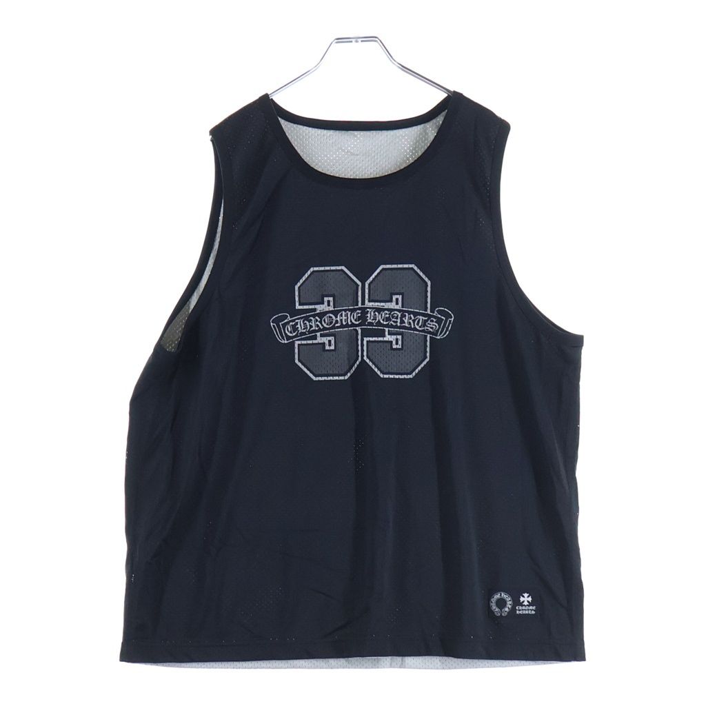 CHROME HEARTS (クロムハーツ) MESH WARM UP JERSEY リバーシブルCHロゴプリントメッシュタンクトップ